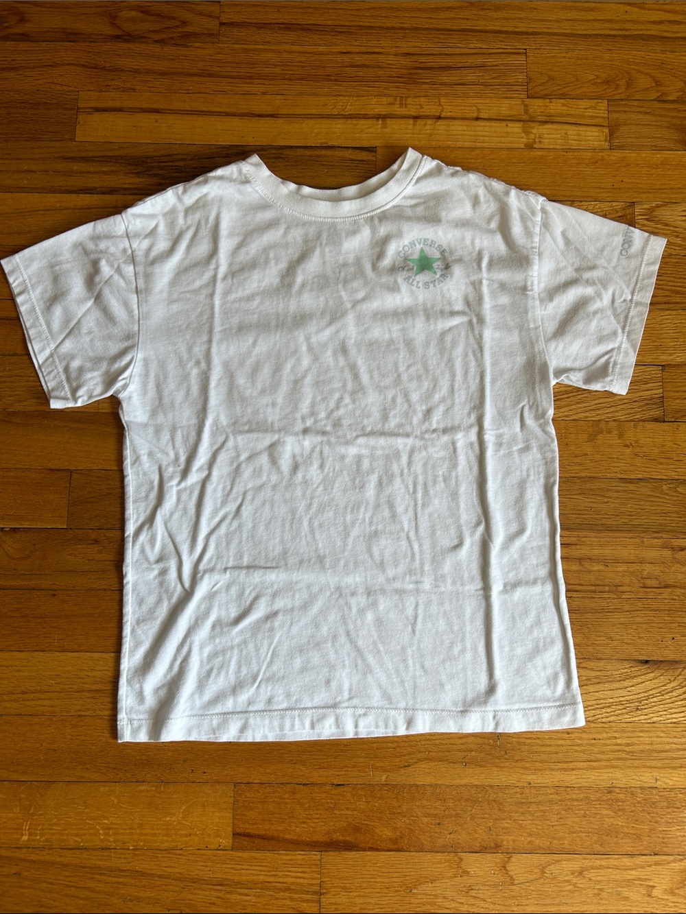 Converse Kids White Tee with Mint Star Logo M